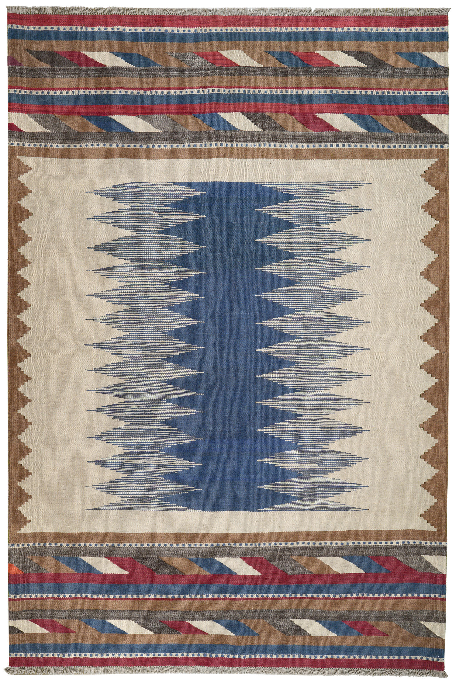 HANDWEBTEPPICH Kelim Gashgai Beige 264/176 cm Schurwolle - Beige, Textil (176/264cm) - Looma