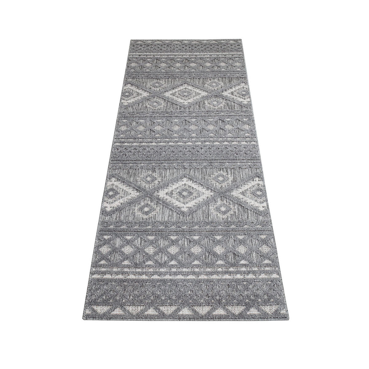 OUTDOOR-TEPPICH Santorini 435 Anthrazit 80x250 cm - Anthrazit, Textil (80/250cm) - carpet city