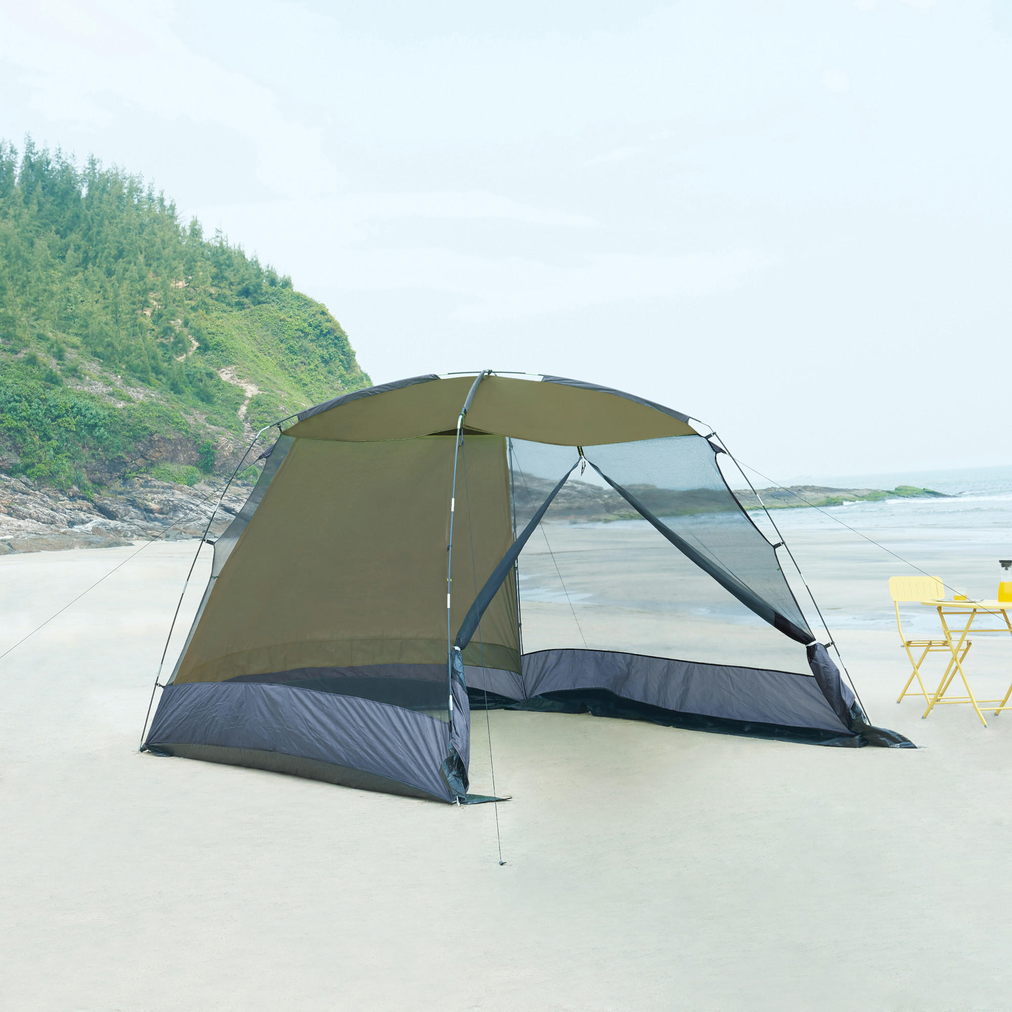 NETZPAVILLON Beekdaelen - Grün, Textil (305/213/305cm) - pro.tec