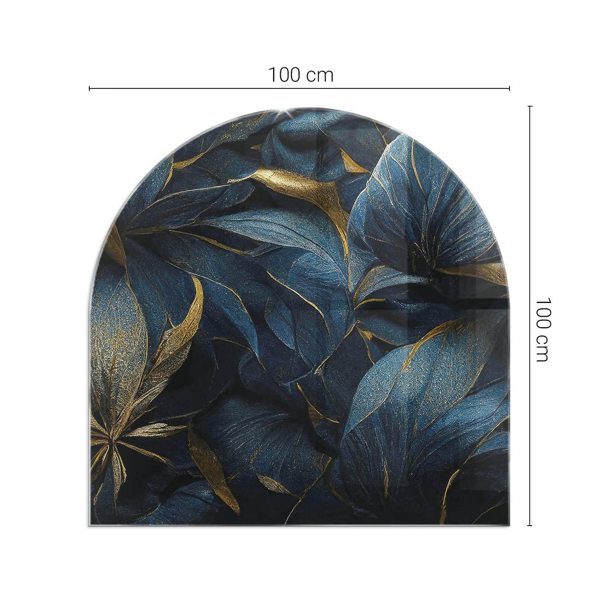 GLASPLATTE für Kamin 100x100 cm Marineblau - Dunkelblau, Glas (100/100/0.4cm) - ArtPrintCave