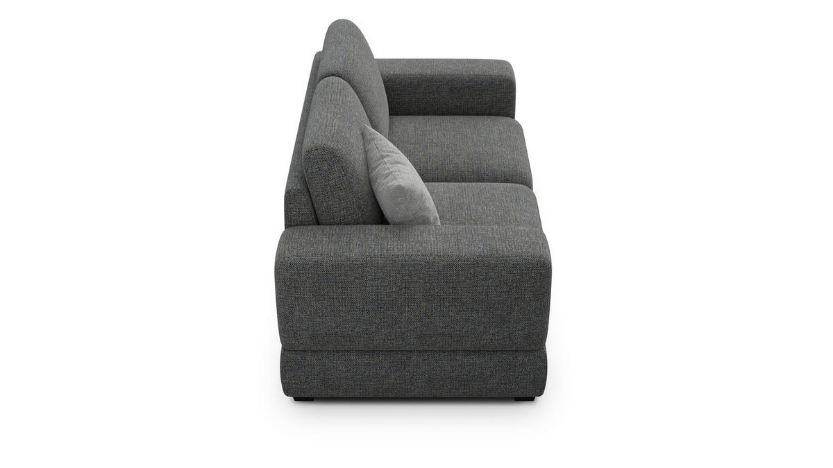 SOFA OTTO 2-Sitzer, anthracit - Schwarz/Grau, Holz/Textil (171/89/98cm) - Courtois Laville