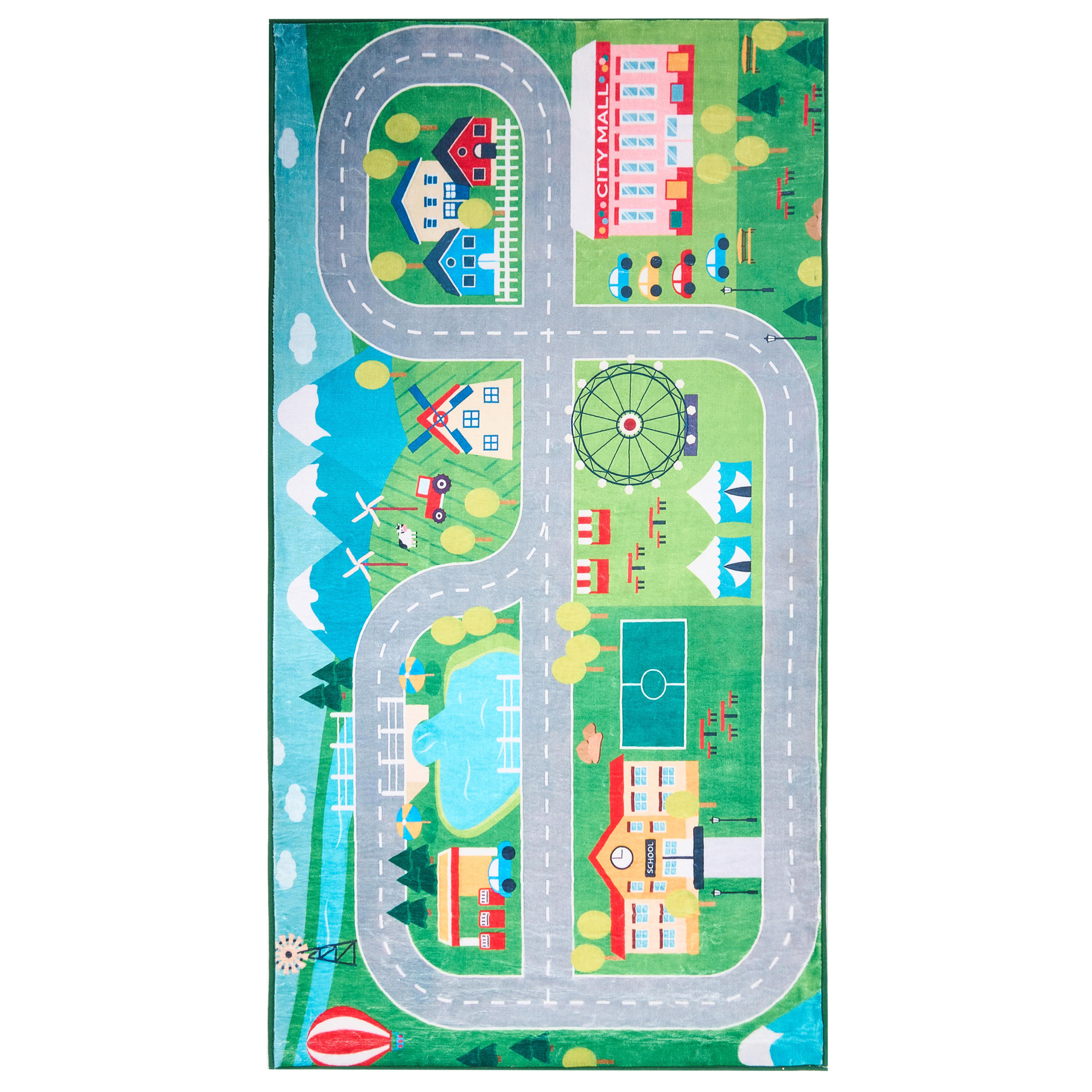 KINDERTEPPICH Seben 150/80 cm - Grün, Kunststoff (80/150cm) - Beliani