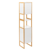 BADEZIMMERREGAL Natureo 33/33/170 cm - Weiß, Holzwerkstoff (33/170/33cm) - 5five Simply Smart