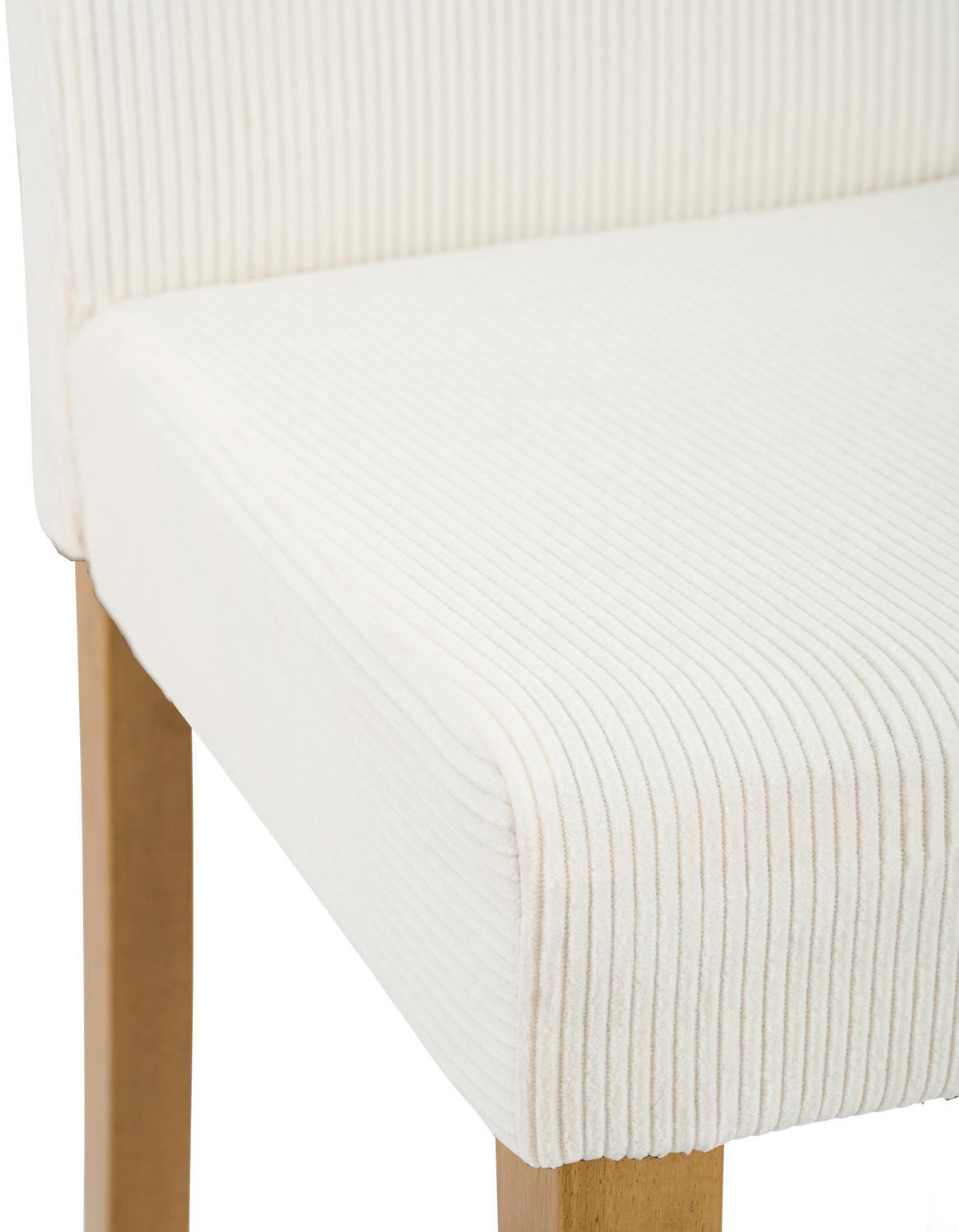 ESSZIMMERSTUHL Cord Creme - Creme/Naturfarben, Holz/Textil (41/91/47cm) - CLP