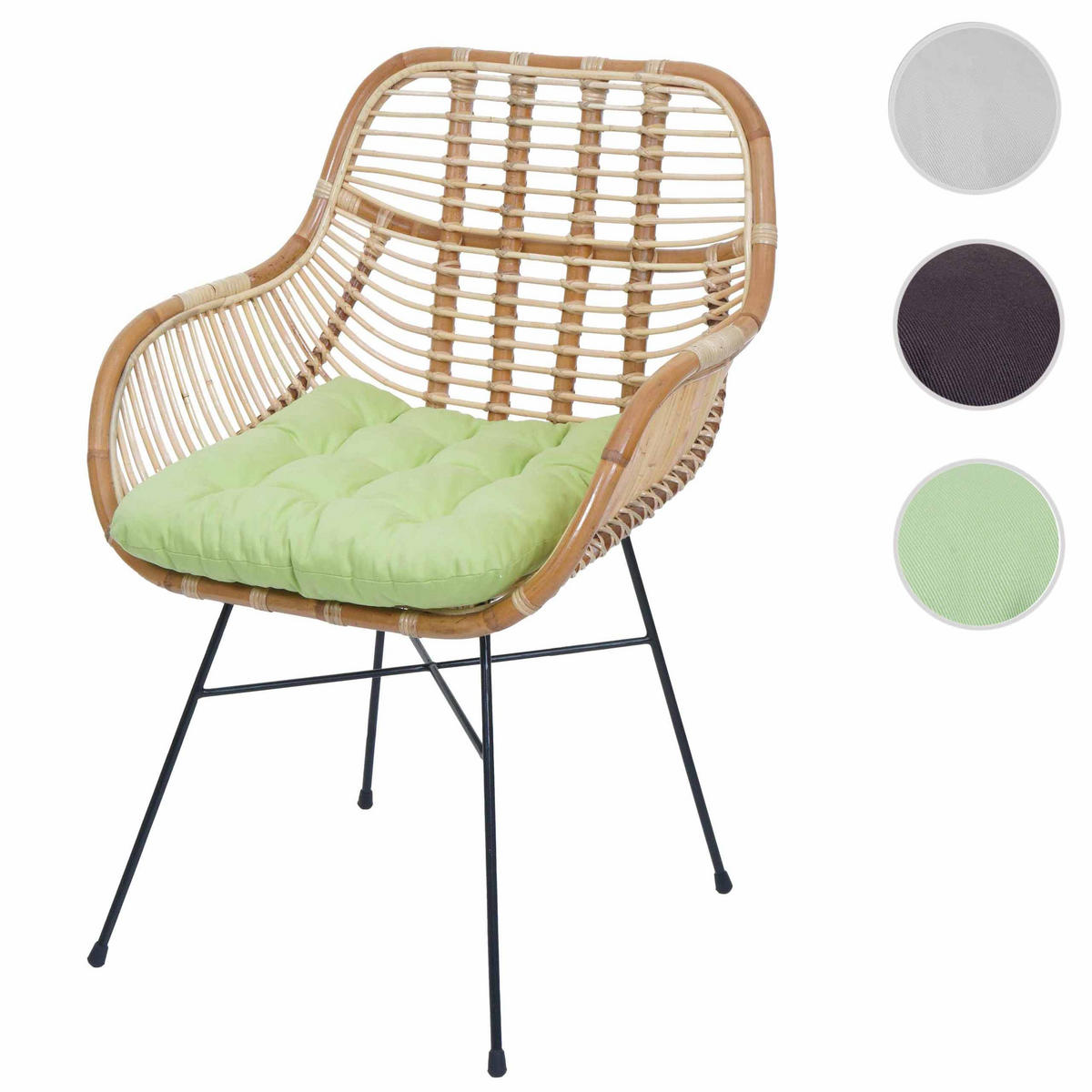 ESSZIMMERSTUHL Braun, Grün - Braun/Grün, Holz (66/93/58cm) - MCW