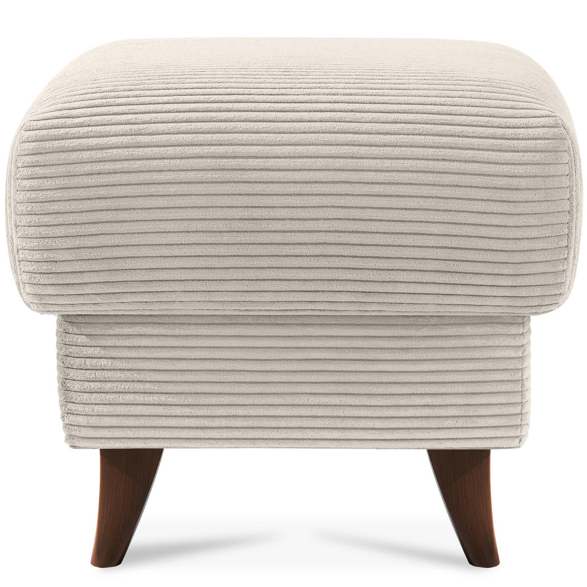FUẞSTÜTZE GUSTAVO II, Cremefarbig - Creme/Braun, Holz/Holzwerkstoff (53/49/53cm) - KONSIMO®