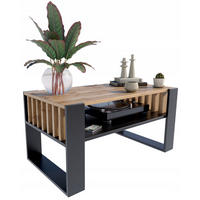 COUCHTISCH IGA Wotan Eiche-Schwarz 100/53,6/50 cm - Multicolor, Holzwerkstoff (53.6/100/50cm) - Matkam Möbel