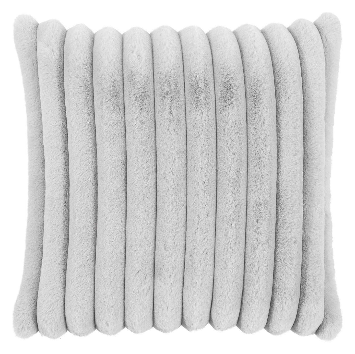 KISSENHÜLLE Raya Streifen Look grau - Grau, Textil (45/45cm) - Magma Heimtexx