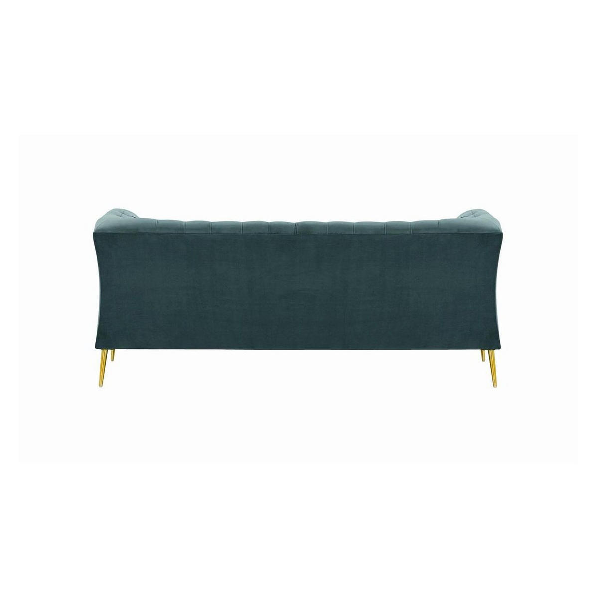 ZWEISITZER-SOFA Chesterfield Modern-Velluto 12 - Blau, Holz/Textil (183/74/80cm)