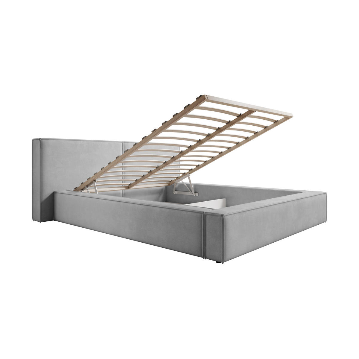 POLSTERBETT Doppelbett Lopra Betkasten 120x200 Hellgrau - Hellgrau, Holz/Textil (120/200cm) - Fedve