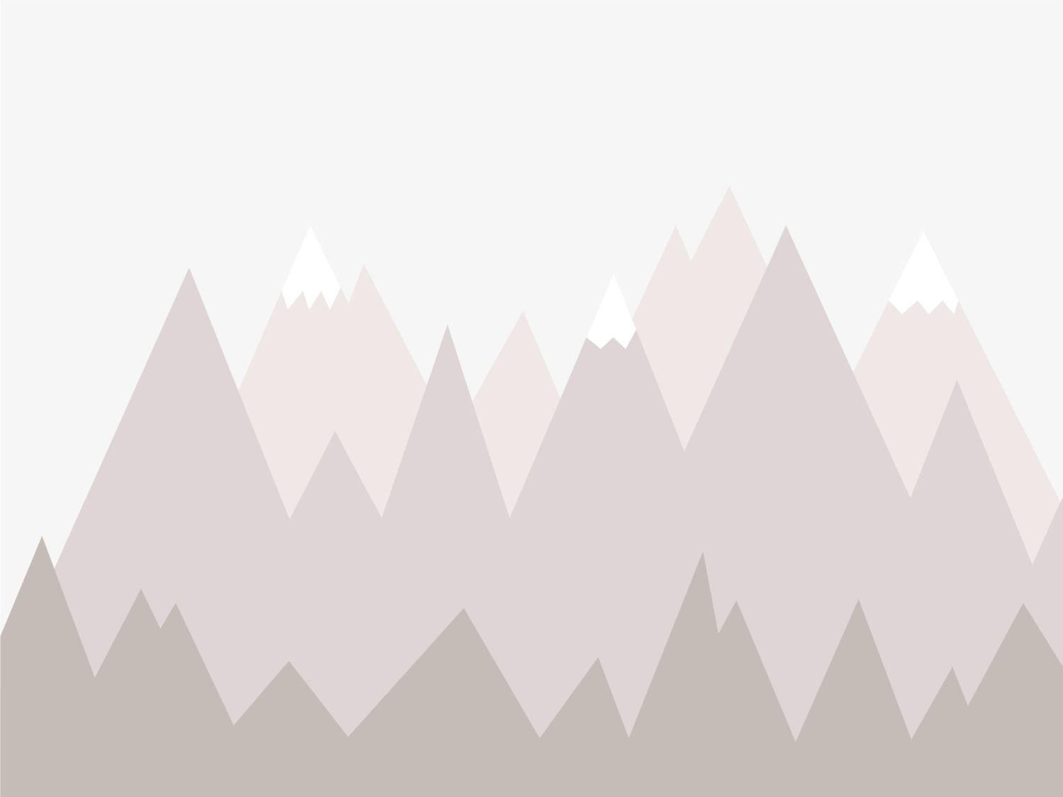 FOTOTAPETE Berglandschaft 375 x 270 cm - Beige, Papier (375/270cm) - Sanders & Sanders