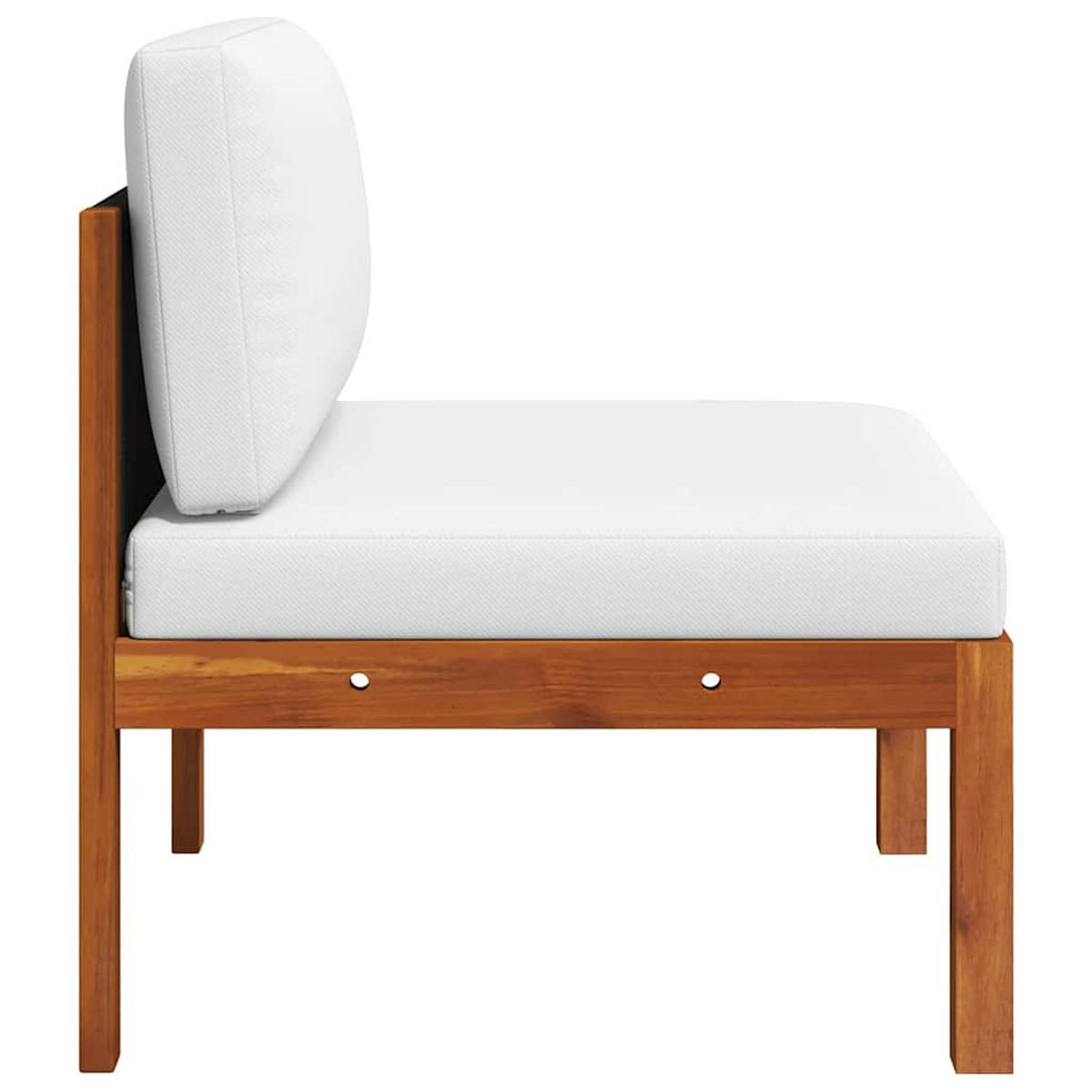LOUNGEGARNITUR mit Seilrückenlehne und 63 cm Couchtisch, aus Holz und Seil, 2-teiliges Set - Creme, Holz/Textil (65/30/65cm) - vidaXL