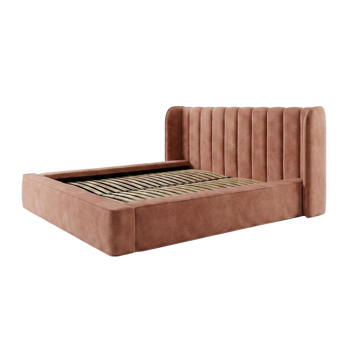 POLSTERBETT GONDO 200x200 cm, Hellrosa - Pink, Textil (200/200cm) - Fedve