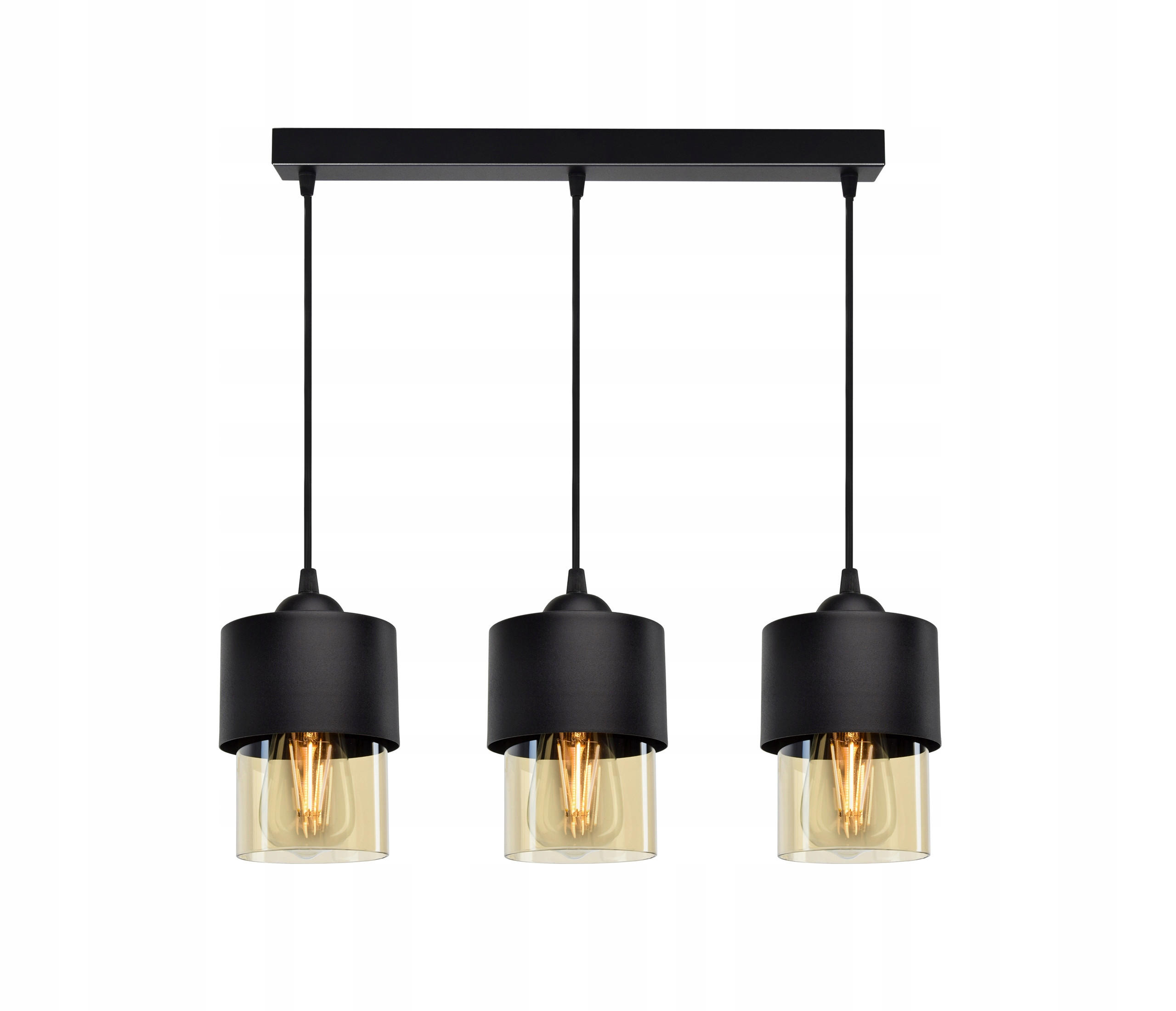 PENDELLEUCHTE Hege - Transparent/Schwarz, Glas/Metall (12/55/80cm) - kiki design