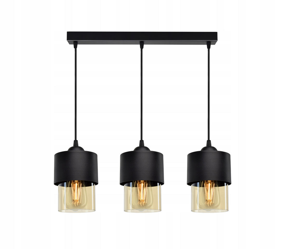 PENDELLEUCHTE Hege - Transparent/Schwarz, Glas/Metall (12/55/80cm) - kiki design
