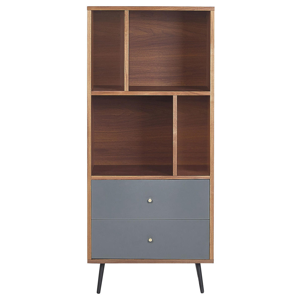 REGAL 4 Fächer Richmond - Dunkelbraun, Holzwerkstoff (60/139/40cm) - Beliani