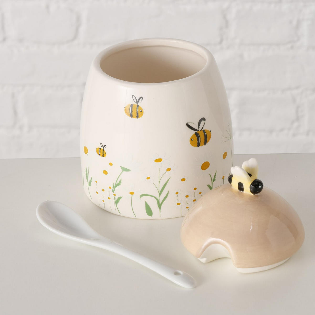 KERAMIKBEHÄLTER Honey 445 ml - Multicolor, Keramik (10.5/14/10.5cm) - Boltze Home