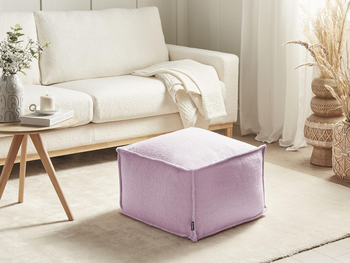 POUF Rosa Sherali - Pink, Naturmaterialen (50/30/50cm) - Beliani