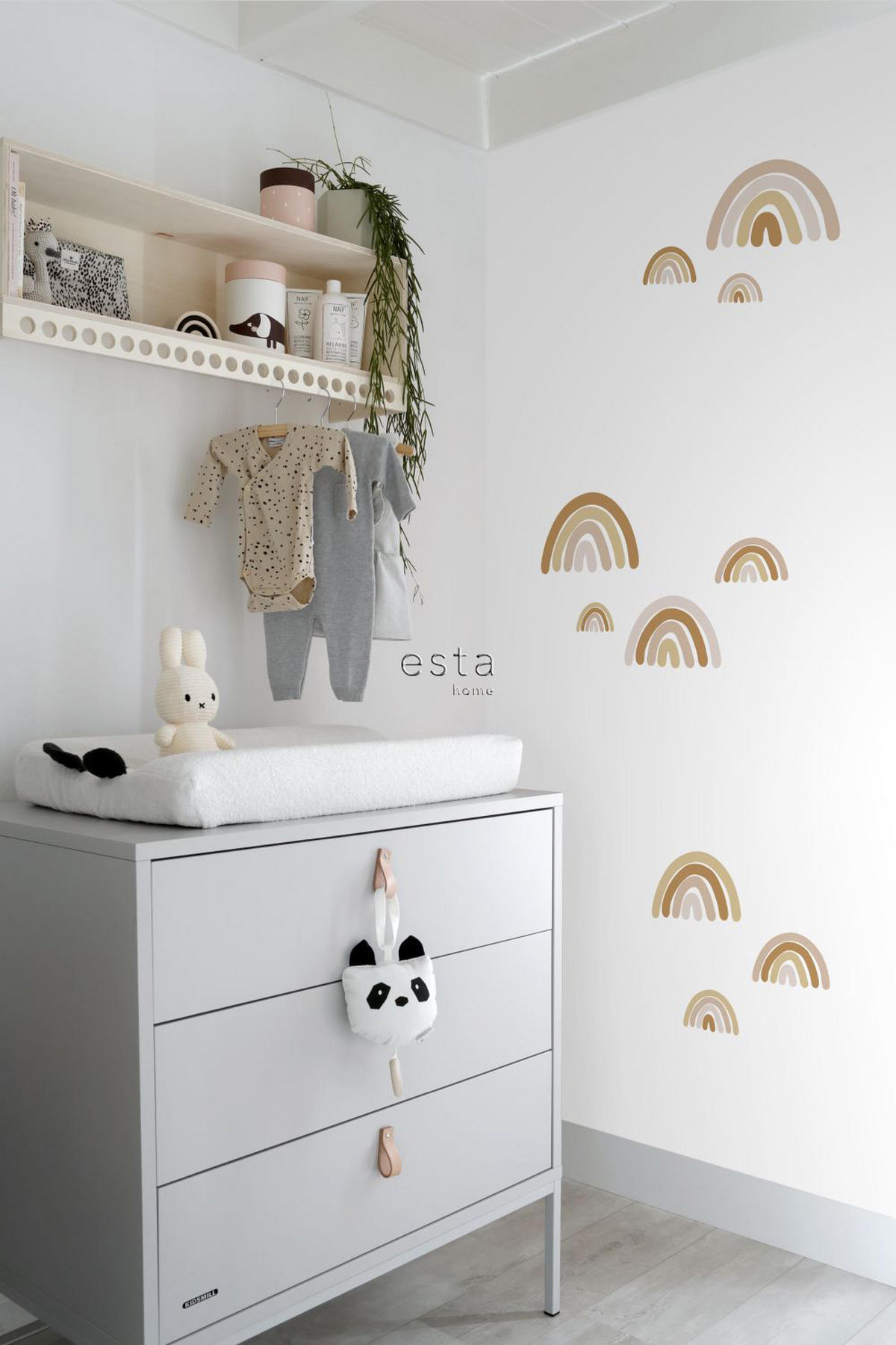 WANDTATTOO Regenbogen 47.5 x 66 cm - Terracotta, Papier (47.5/66/66cm) - ESTAhome