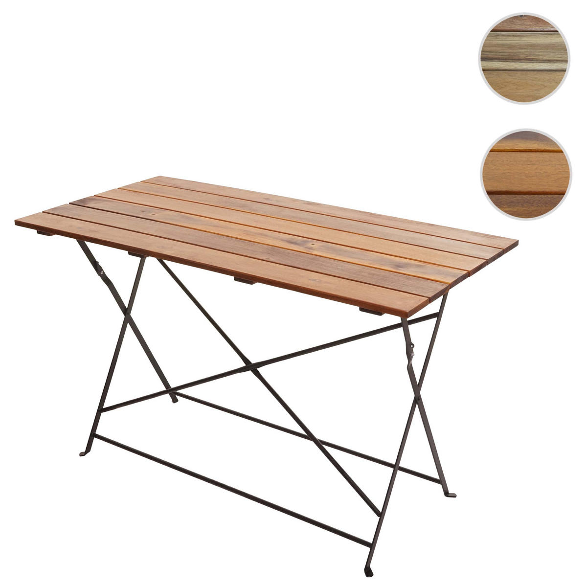 BIERGARTENTISCH KLAPPBAR rechteck Dunkelbraun - Dunkelbraun, Holz - MCW