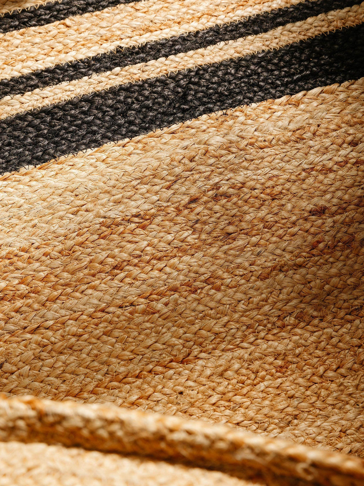 JUTETEPPICH Jutta Schwarz 160x230 cm - Schwarz, Textil (160/230cm) - benuta Pure