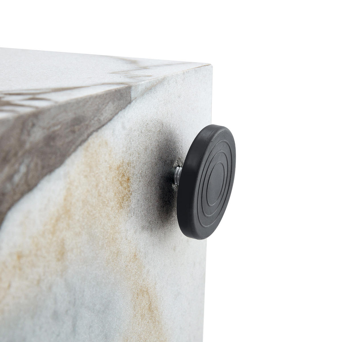 COUCHTISCH 90/50/30 cm weiß aus MDF mit Marmoroptik ohne Montage - Weiß, Holzwerkstoff (90/50/30cm) - OKWISH