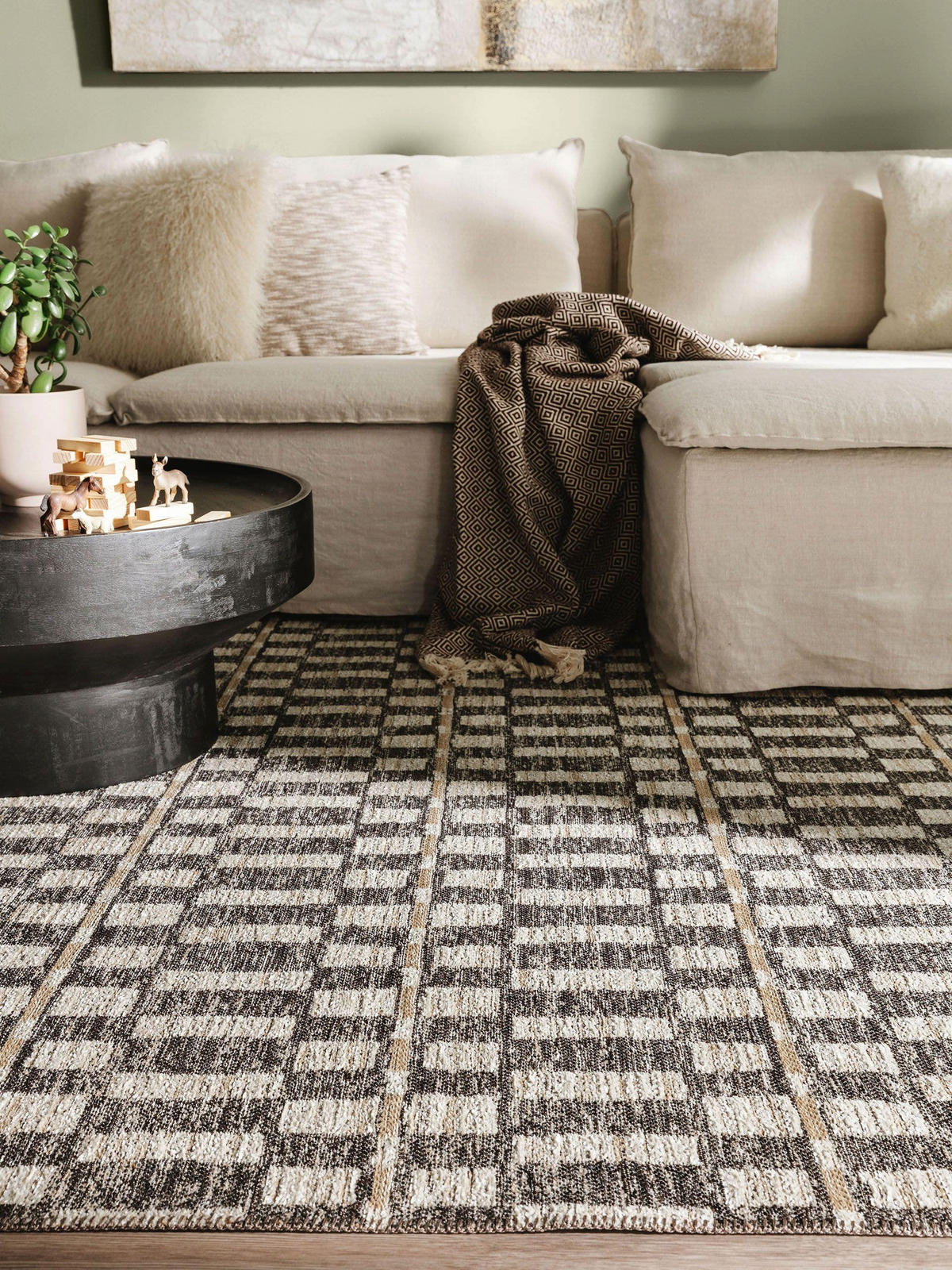 FLACHGEWEBETEPPICH Elena Beige/Braun 200x290 cm - Beige, Textil (200/290cm) - benuta Nest