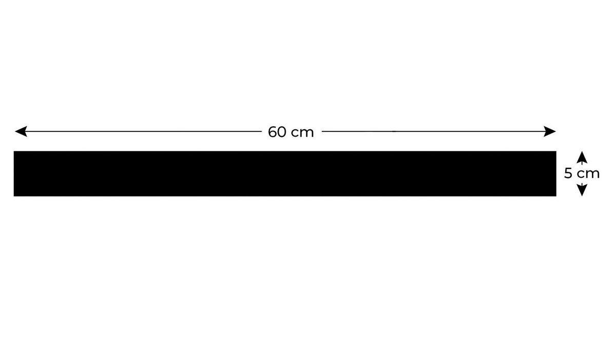 MAGNETPLATTE rahmenloses SLIMboard - Kreideoberfläche - 60x5 cm - Schwarz, Metall (60/5/0.3cm) - ALLboards