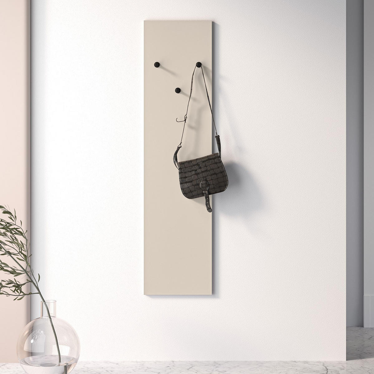 GARDEROBENPANEELE DROMA,Creme - Creme, Holzwerkstoff (34/137/2cm) - KONSIMO®