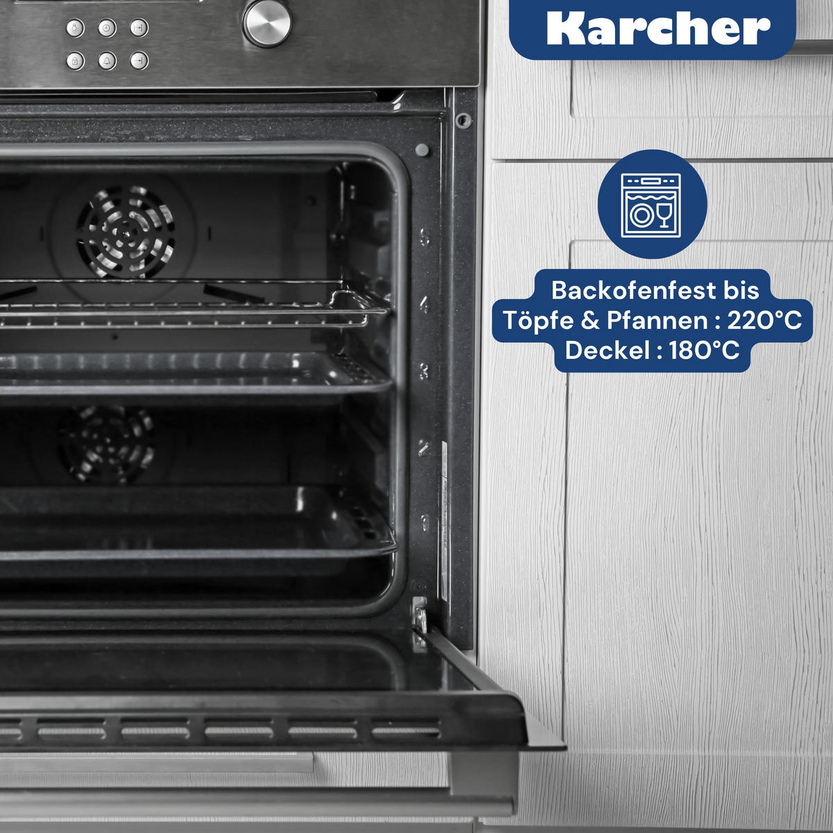 TOPFSET, Aluguss, Antihaftbeschichtung, inkl. 2 Thermogrips, 12-teilig - Schwarz, Metall - Karcher