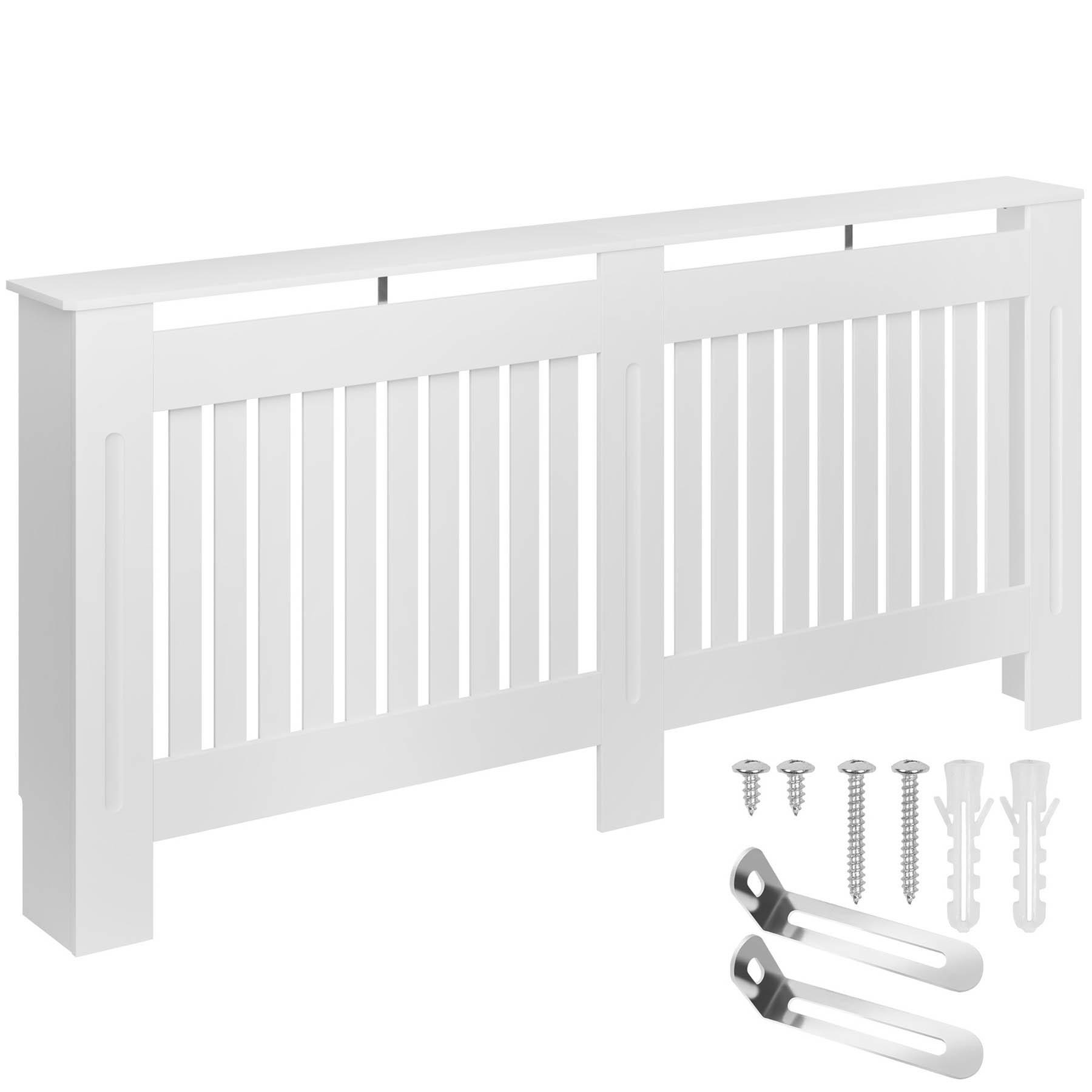 HEIZKÖRPERABDECKUNG Vila,optimale Luftzirkulation,weiß - Weiß, Holz (19/172/82cm) - tectake