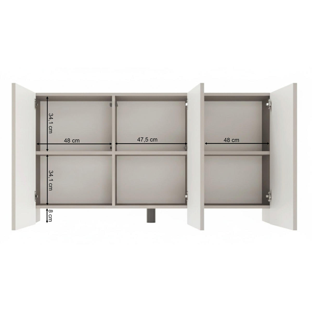 SIDEBOARD Arkadia 3-türig 150 cm - Dunkelbraun, Holzwerkstoff (150/81/35cm) - Selsey