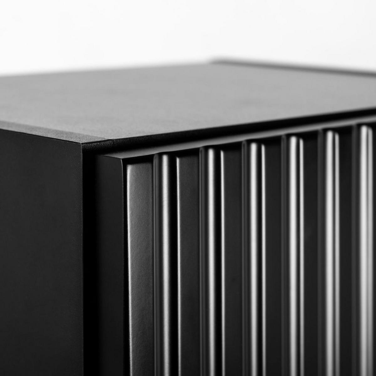 BADMÖBEL-SET 2-tlg Schwarz matt 120/57/46 cm und 35/136/27 cm - Schwarz Hochglanz, Holzwerkstoff (120/57/46cm) - Rodan