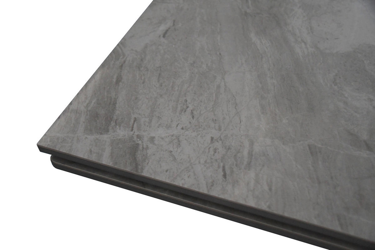ESSTISCH MIMO - Hellgrau/Schwarz, Keramik (90/180/76cm) - SAM