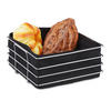 BROTKORB - Schwarz, Textil/Metall (23/10.5/23cm) - Relaxdays