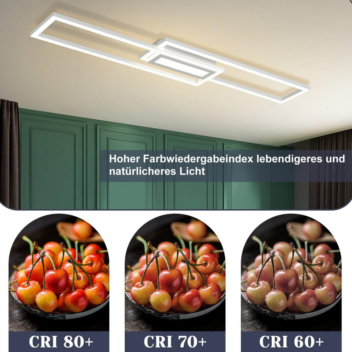 LED-DECKENLEUCHTE Tannwacht 17.2/5.0/95.0 cm - Weiß, Metall (95/17.2/5cm) - ZMH
