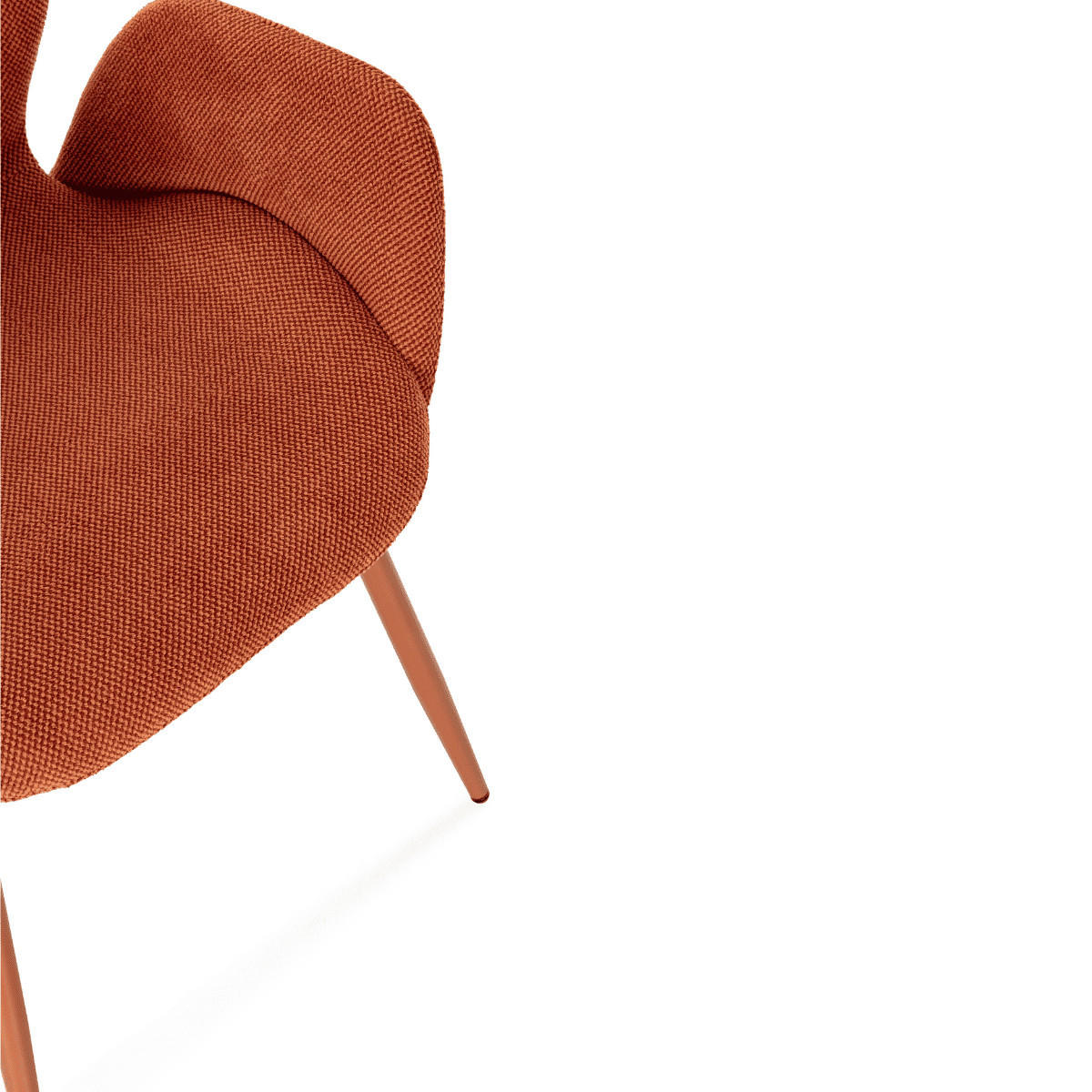 ARMLEHNENSTUHL 2er-Set mit Metallfüßen 57,5/57/47,5 cm - Terracotta, Textil (57/47.5/53cm) - Calicosy