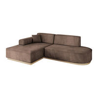 ECKSOFA Ottomane Links IREA-L1 - 232x165x80 cm Braun - Braun, Holzwerkstoff/Textil (232/165cm) - ALTDECOR