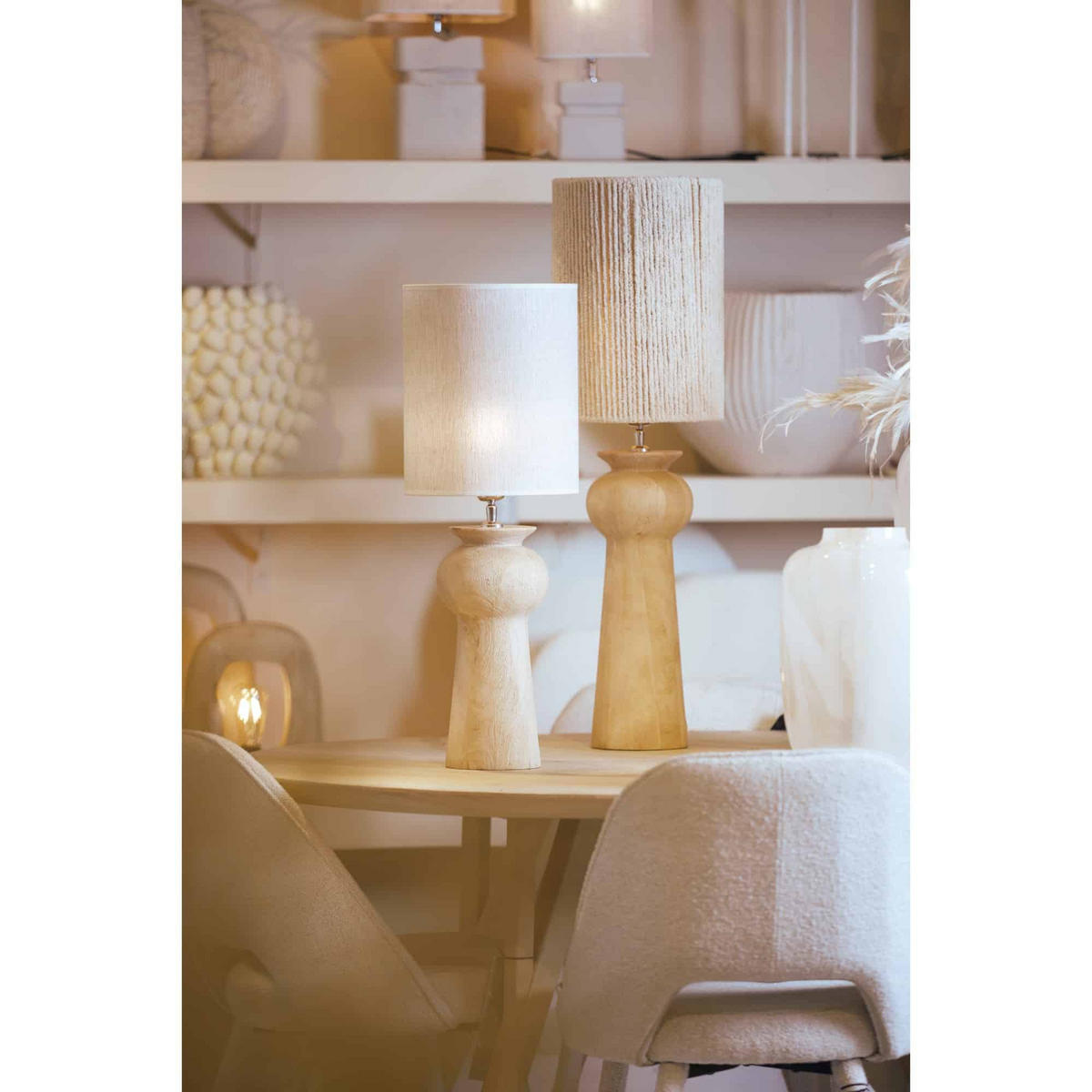 LAMPENFUSS Baglio Braun 19/19/45 cm - Braun, Holz (19/19/45cm) - Light & Living