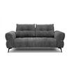 SOFA SALVINI 2,5-Sitzer, graphitfarben - Schwarz/Graphitfarben, Holzwerkstoff/Textil (176/88/99cm) - Courtois Laville