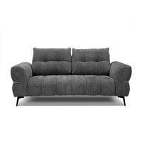 SOFA SALVINI 2,5-Sitzer, graphitfarben - Schwarz/Graphitfarben, Holzwerkstoff/Textil (176/88/99cm) - Courtois Laville