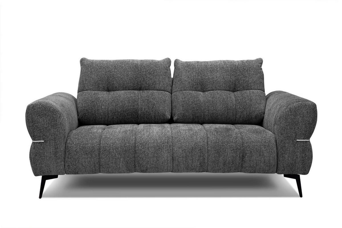 SOFA SALVINI 2,5-Sitzer, graphitfarben - Schwarz/Graphitfarben, Holzwerkstoff/Textil (176/88/99cm) - Courtois Laville