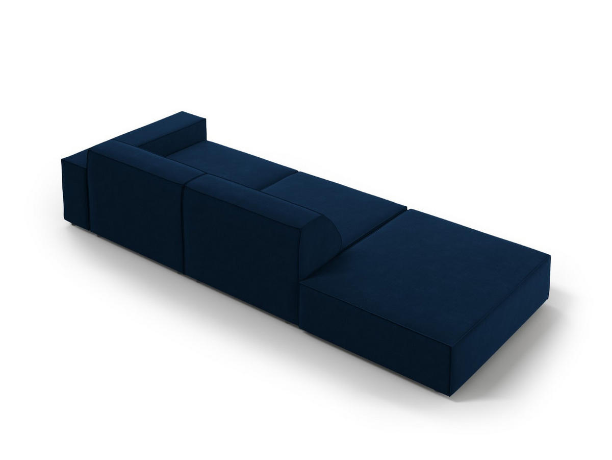 SOFA Jodie aus Samt königsblau 3 Sitzplätze - Blau, Textil (262/70/102cm) - Micadoni