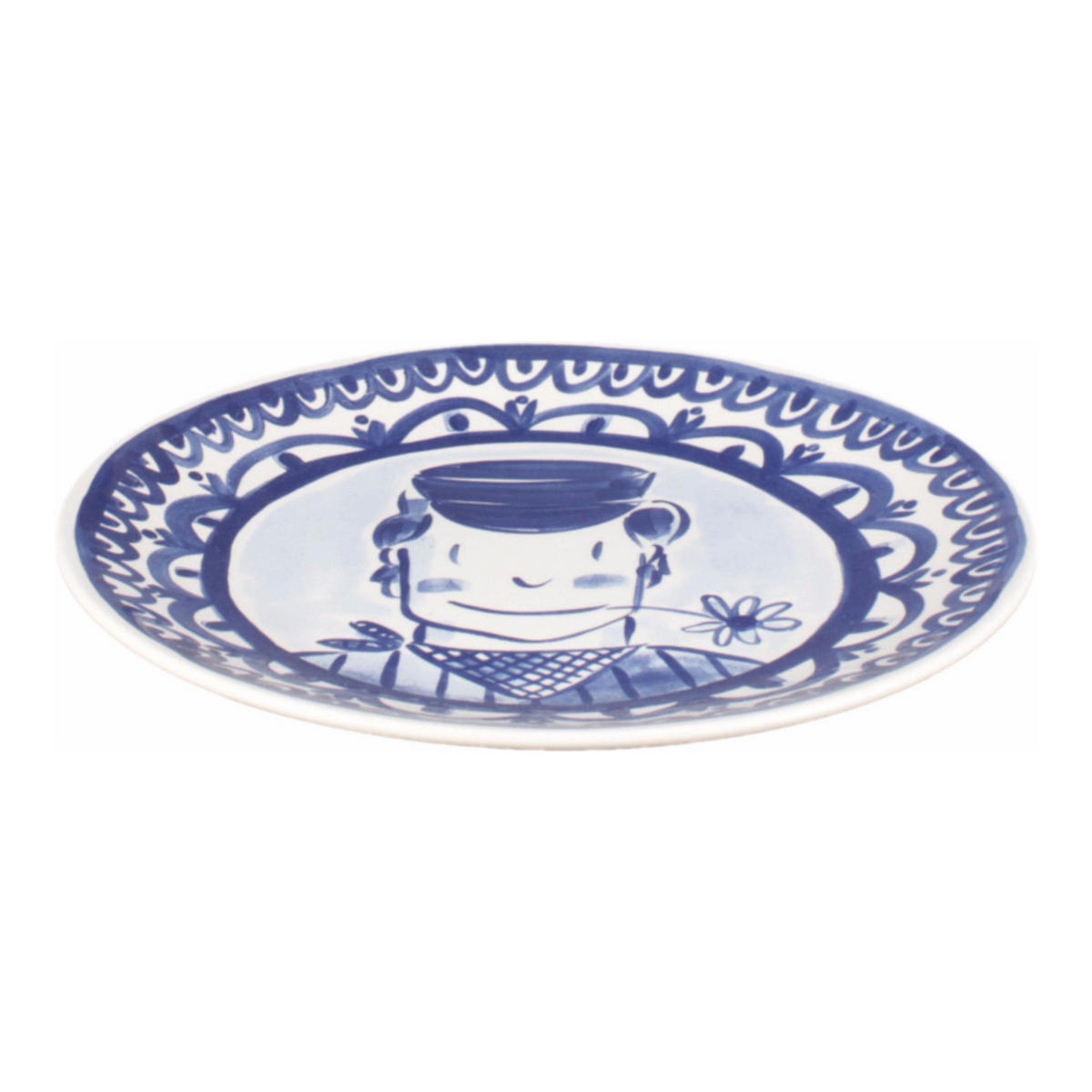 SPEISETELLER Junge in Blau - 26cm - Blau, Keramik (26.2/26.3/3cm) - Blond Amsterdam