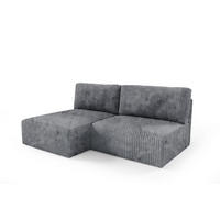 ECKSOFA Natalia Xs - Grau, Holzwerkstoff/Textil (149/210cm) - Fun Möbel