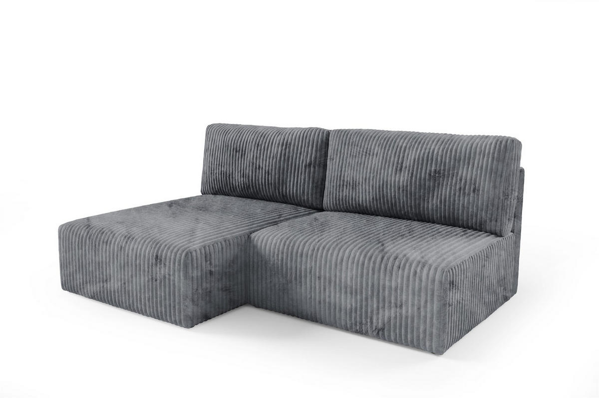 ECKSOFA Natalia Xs - Grau, Holzwerkstoff/Textil (149/210cm) - Fun Möbel