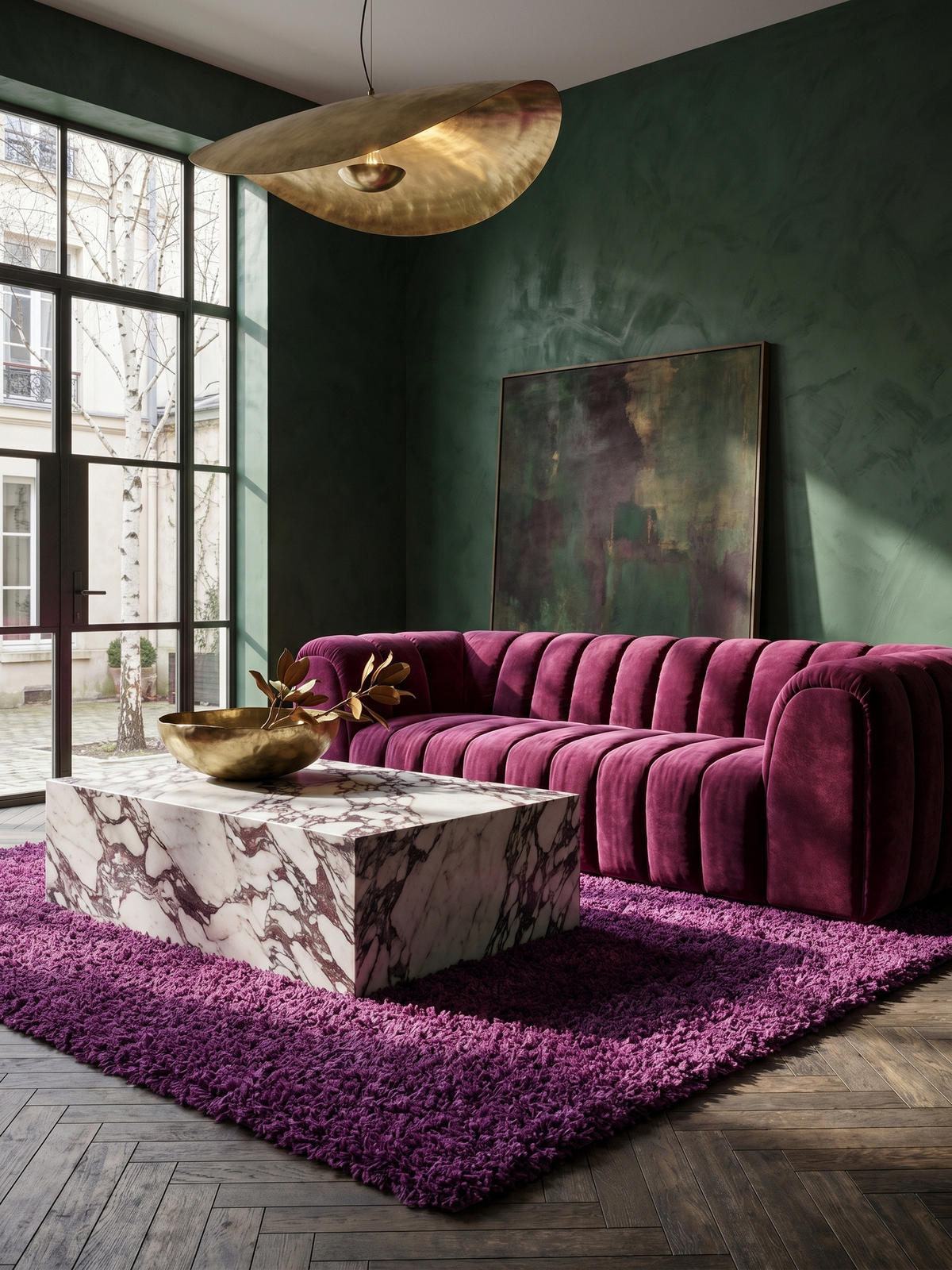 TEPPICH Hochflor Unifarben Polypropylen Wohnzimmer Shaggy Violett Rechteckig 200x290 - Lila, Textil (200/290cm) - KADIMA DESIGN