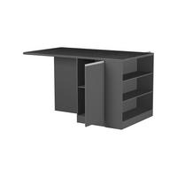 KÜCHENINSEL Anthrazit, Schiefer 90/160/90 cm - Schwarz, Holzwerkstoff (160/90/90cm) - DMORA