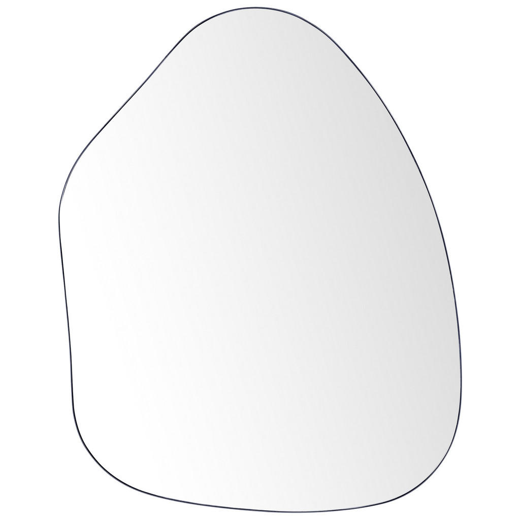 OGLINDĂ DE PERETE metal neagră asimetrică 70/92 cm Puteaux
