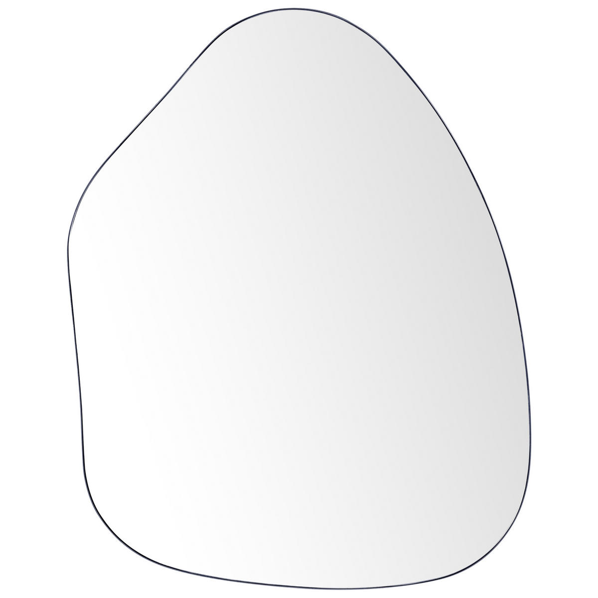 WANDSPIEGEL Metall schwarz asymmetrisch 70/92 cm Puteaux - Schwarz, Metall (70/92/3cm) - Beliani